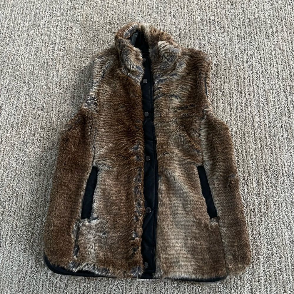 Bagatelle Brown Faux Fur Vest